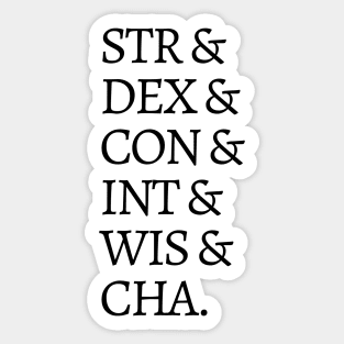 D&D Stats Sticker